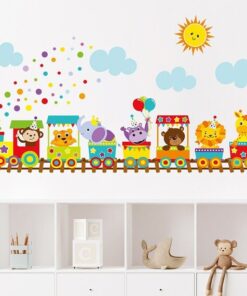 Stickers Chambre Bébé - Animaux de la Savane Train Stickers Chambre Bébé - Animaux de la Savane Train
