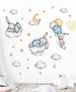 Stickers Lapin et Nuage