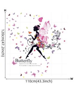 Stickers Chambre Fille - Princesse Papillons