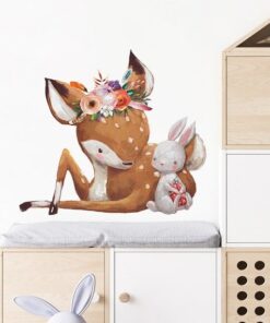 Stickers Faon et Lapin pour Chambre Bébé Stickers Faon et Lapin pour Chambre Bébé