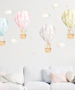 Stickers Chambre Bébé - Montgolfières Pastel Stickers Chambre Bébé - Montgolfières Pastel