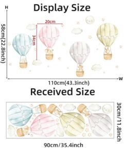 Stickers Chambre Bébé - Montgolfières Pastel Stickers Chambre Bébé - Montgolfières Pastel