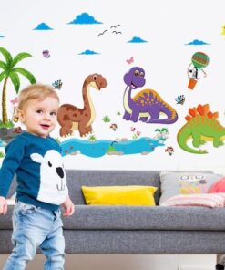 Alternative view of Stickers Enfant Dinosaure Mural