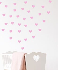 Stickers Chambre Fille - Coeurs Roses Stickers Chambre Fille - Coeurs Roses
