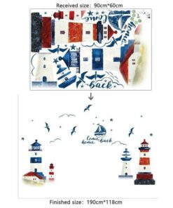 Stickers Chambre Garçon - Phare Mer Stickers Chambre Garçon - Phare Mer