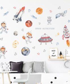 Alternative view of Stickers Chambre Garçon - Espace Univers Planètes