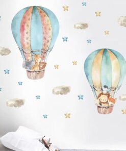 Alternative view of Stickers Chambre Garçon - Montgolfières étoiles