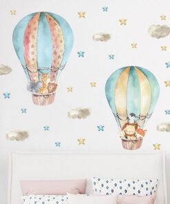 Stickers Chambre Garçon - Montgolfières étoiles Stickers Chambre Garçon - Montgolfières étoiles
