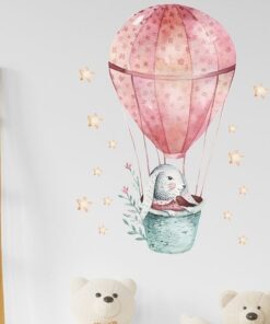 Stickers Muraux Lapin Montgolfière Stickers Muraux Lapin Montgolfière