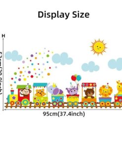 Stickers Chambre Bébé - Animaux de la Savane Train Stickers Chambre Bébé - Animaux de la Savane Train