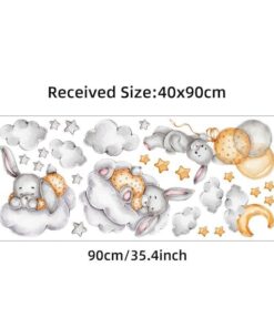 Stickers Etoile Grise Bébé Lapin Stickers Etoile Grise Bébé Lapin