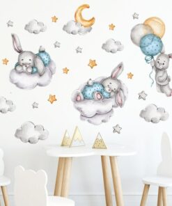 Alternative view of Stickers Lapin et Nuage