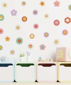 Stickers Chambre Fille - Fleurs Colorées