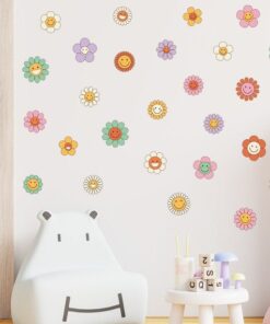 Stickers Chambre Fille - Fleurs Colorées