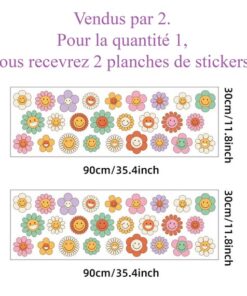 Stickers Chambre Fille - Fleurs Colorées