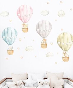 Stickers Chambre Bébé - Montgolfières Pastel Stickers Chambre Bébé - Montgolfières Pastel