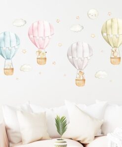 Alternative view of Stickers Chambre Bébé - Montgolfières Pastel