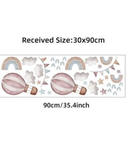 Stickers Chambre Fille - Montgolfières Arcs en Ciel Stickers Chambre Fille - Montgolfières Arcs en Ciel