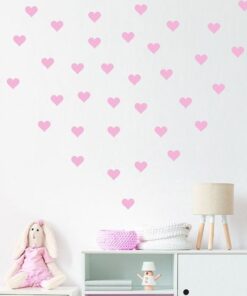 Stickers Chambre Fille - Coeurs Roses Stickers Chambre Fille - Coeurs Roses