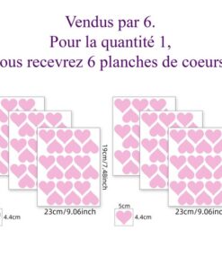 Alternative view of Stickers Chambre Fille - Coeurs Roses