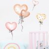 Stickers Chambre Fille - Ballons Coeurs