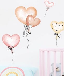 Stickers Chambre Fille - Ballons Coeurs