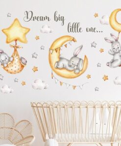 Stickers Chambre Bébé - Trio Animaux Lapins Stickers Chambre Bébé - Trio Animaux Lapins