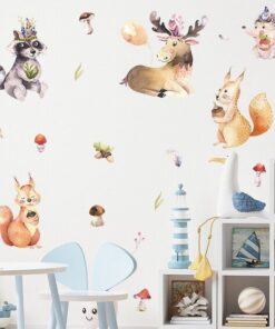 Stickers Chambre Bébé - Animaux de la Forêt Nature Stickers Chambre Bébé - Animaux de la Forêt Nature