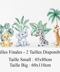 Alternative view of Stickers Chambre Bébé - Animaux de la Savane Arbres