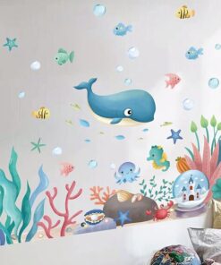 Stickers Chambre Bébé - Baleine dans la Mer Stickers Chambre Bébé - Baleine dans la Mer