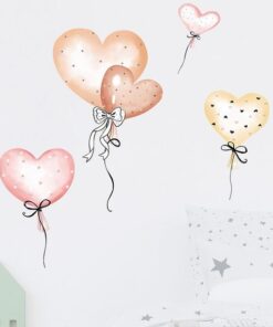 Alternative view of Stickers Chambre Fille - Ballons Coeurs