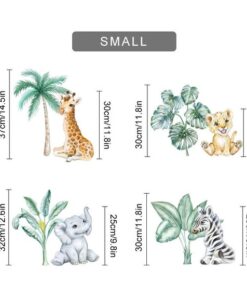 Stickers Chambre Bébé - Animaux de la Savane et Montgolfières Stickers Chambre Bébé - Animaux de la Savane et Montgolfières