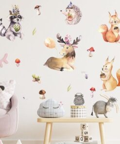 Stickers Chambre Bébé - Animaux de la Forêt Nature Stickers Chambre Bébé - Animaux de la Forêt Nature