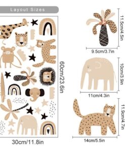 Stickers Chambre Bébé - Animaux de la Savane et Arc en Ciel Stickers Chambre Bébé - Animaux de la Savane et Arc en Ciel
