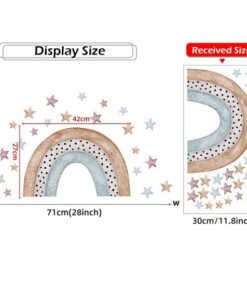 Alternative view of Stickers Chambre Bébé - Arc en Ciel Etoiles