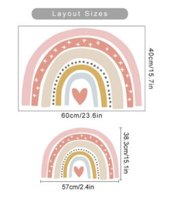 Stickers Chambre Fille - Arc en ciel Rose Coeur Stickers Chambre Fille - Arc en ciel Rose Coeur