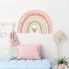 Stickers Chambre Fille - Arc en ciel Rose Coeur