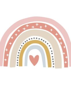 Stickers Chambre Fille - Arc en ciel Rose Coeur Stickers Chambre Fille - Arc en ciel Rose Coeur
