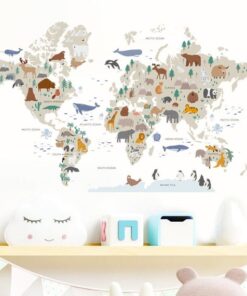 Alternative view of Stickers Carte Du Monde Enfant