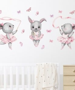 Stickers Chambre Bébé - Animaux Lapins Fille Stickers Chambre Bébé - Animaux Lapins Fille