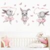 Stickers Chambre Bébé - Animaux Lapins Fille