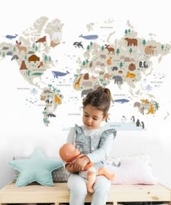 Stickers Carte Du Monde Enfant Stickers Carte Du Monde Enfant