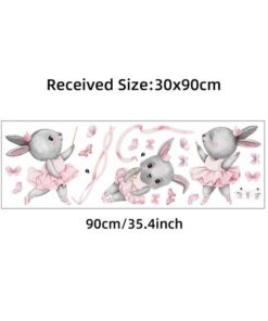 Stickers Chambre Bébé - Animaux Lapins Fille Stickers Chambre Bébé - Animaux Lapins Fille