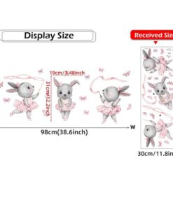 Stickers Chambre Bébé - Animaux Lapins Fille Stickers Chambre Bébé - Animaux Lapins Fille