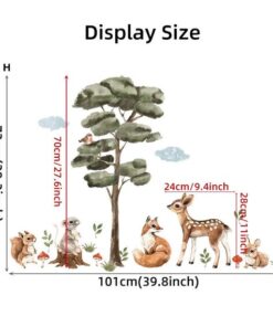 Stickers Chambre Bébé - Animaux de la forêt Renard Stickers Chambre Bébé - Animaux de la forêt Renard