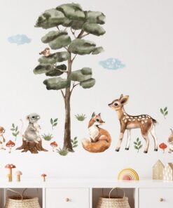 Stickers Chambre Bébé - Animaux de la forêt Renard Stickers Chambre Bébé - Animaux de la forêt Renard
