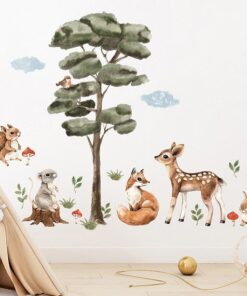 Stickers Chambre Bébé - Animaux de la forêt Renard Stickers Chambre Bébé - Animaux de la forêt Renard