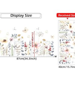 Stickers Chambre Bébé - Fleurs Papillons