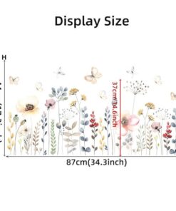 Stickers Chambre Bébé - Fleurs Papillons