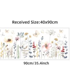 Stickers Chambre Bébé - Fleurs Papillons